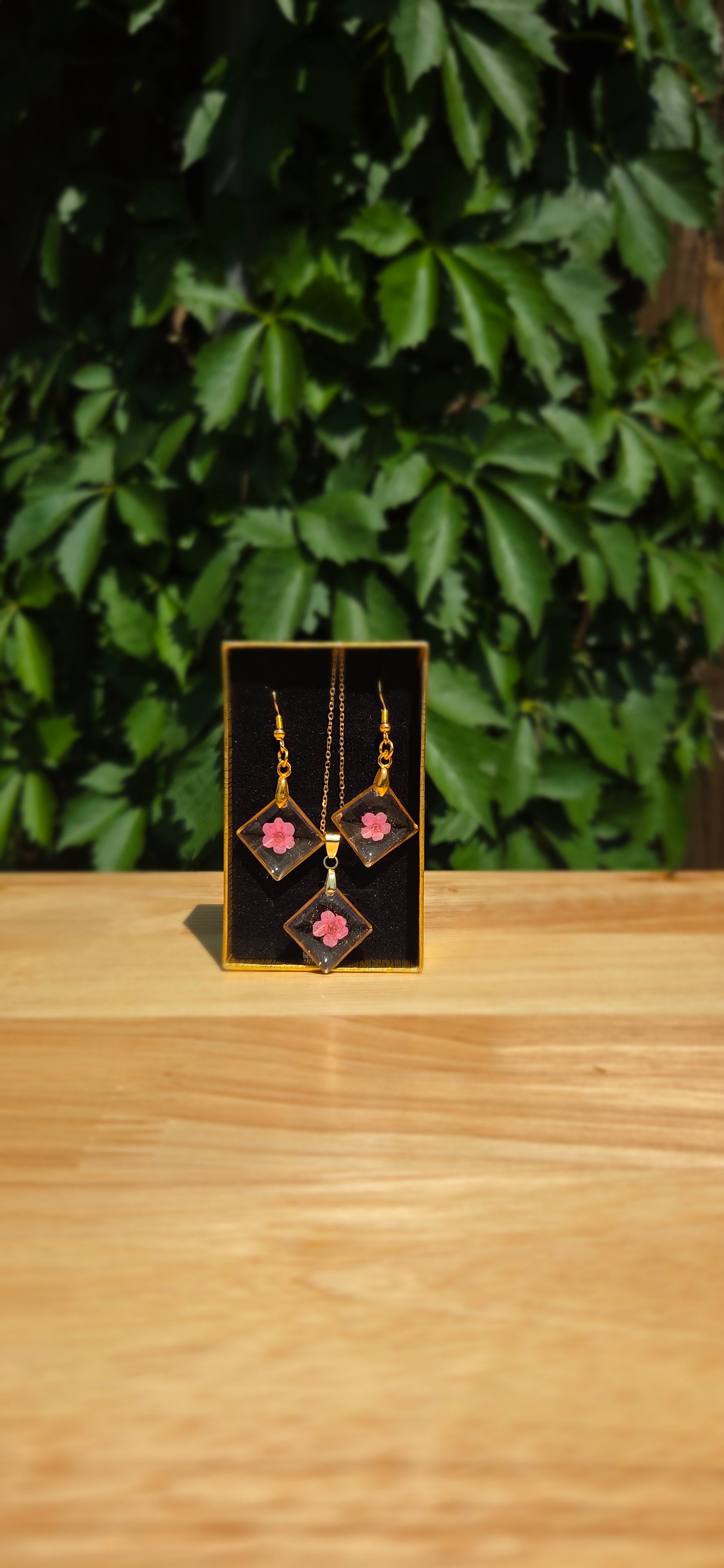 Forget me not Necklace Earring Set