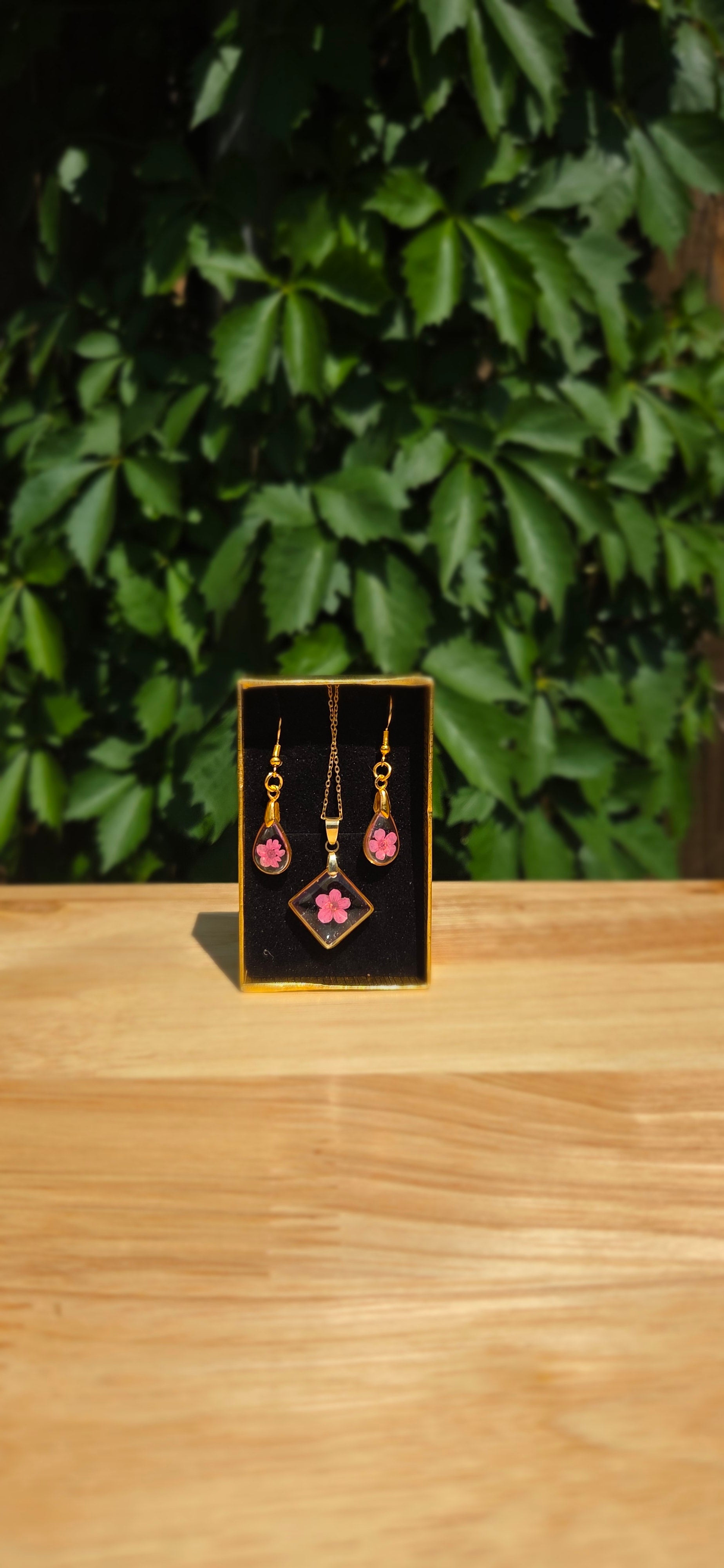 Forget me not Necklace Earring Set