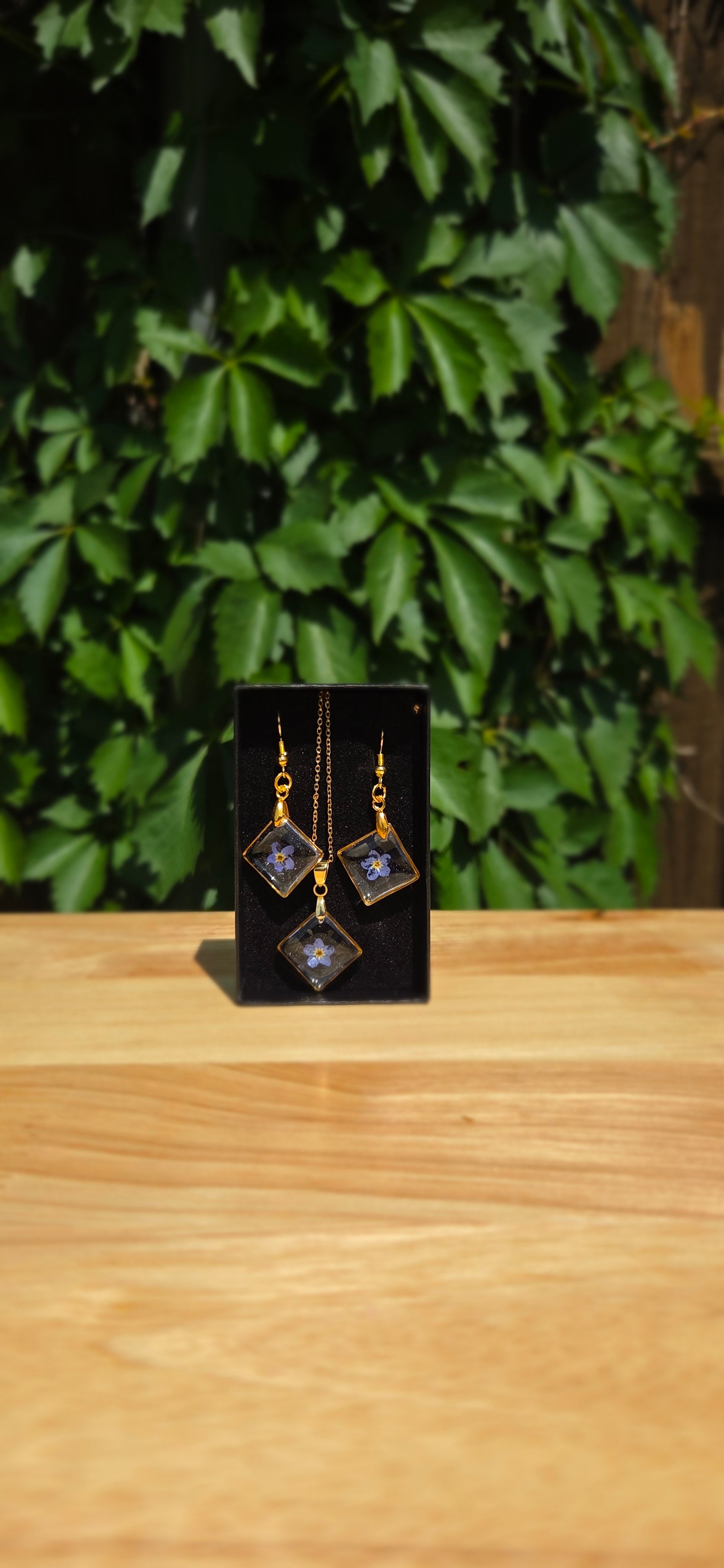 Forget me not Necklace Earring Set